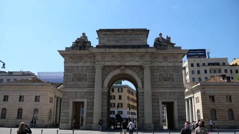 The Porta Garibaldi 스톡 동영상 132356581