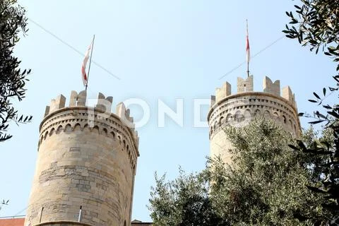 Porta Soprana, In Genoa. Stock Photos
