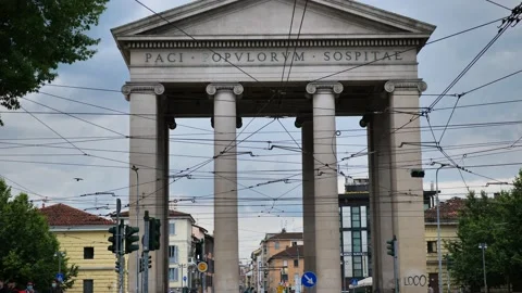 Porta Ticinese arch Stock Footage 132498638