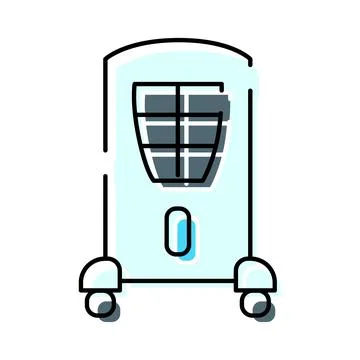 Portable air cooler offering climate comfort Stock Illustration