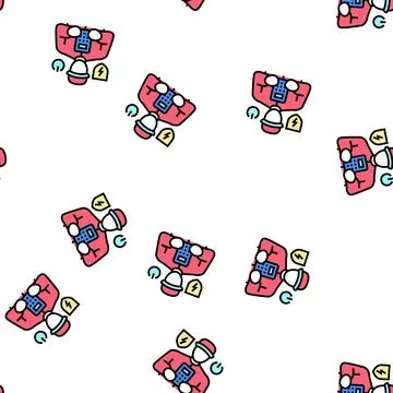 Portable appliance testing vector seamless pattern Stock Illustration