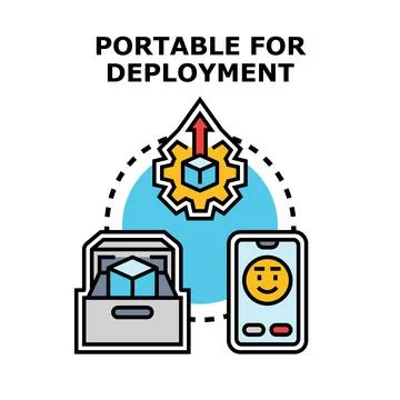 Portable application deployment and software installation Stock Illustration