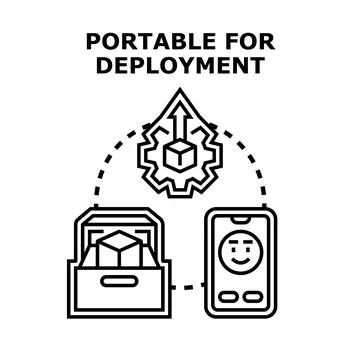Portable application deployment and software installation Stock Illustration