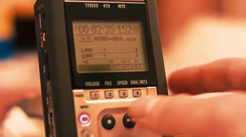 Portable Audio Recorder Device 3 Stock Footage 47465926