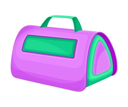 Portable Bag with Handle as Pet Carrier for Transporting Small Animals Vector イラスト素材