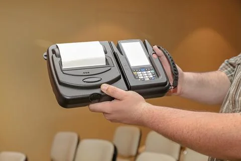 Portable Barcode Printer 스톡 사진