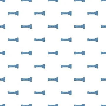 Portable blue flashlight repeated in seamless pattern Illustrazione stock