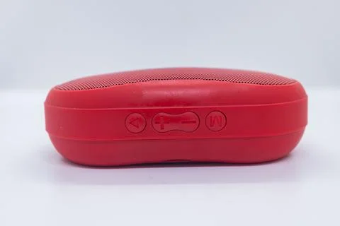 Portable Bluetooth speaker with control buttons Stock Photos