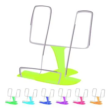 Portable book reading stand vector cartoon graphic Stock Illustration