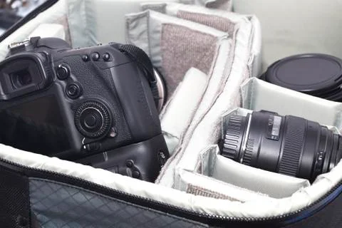 Portable camera bag Stock Photos