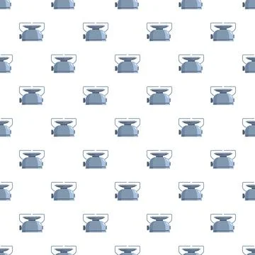 Portable camping stove pattern for outdoor adventure cooking Stock Illustration