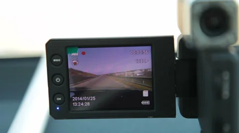Portable car dvr digital video recorder Stock Footage 34494823