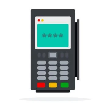 Portable Cash Register Stock Illustration