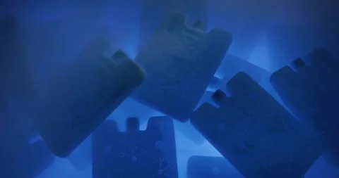 Portable cold accumulators Video stock 312475538