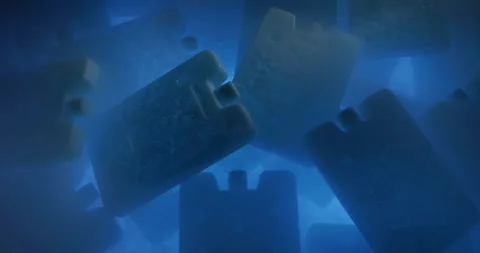 Portable cold accumulators Video stock 312475542