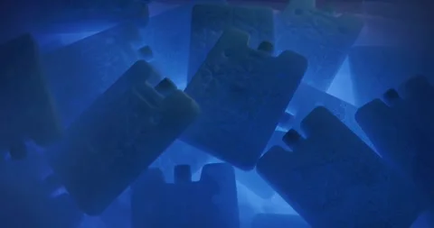 Portable cold accumulators Video stock 312475544