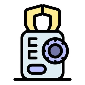 Portable combination lock ensuring robust security for belongings through adv Stock Illustration