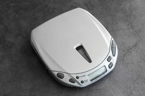 Portable compact disc player discman Foto stock