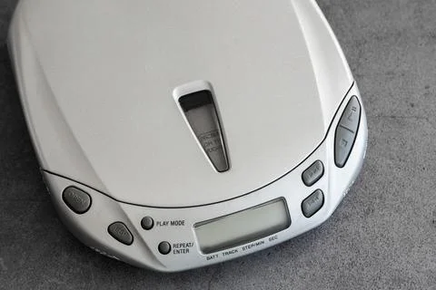 Portable compact disc player discman Stock Photos