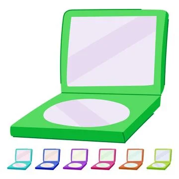 Portable compact mirror vector cartoon graphic Stock Illustration