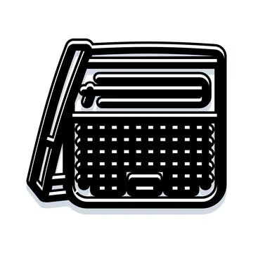 Portable computer with keyboard and screen icon イラスト素材