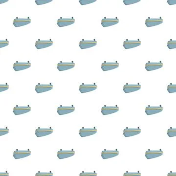 Portable cooler box seamless pattern for travel Stock Illustration