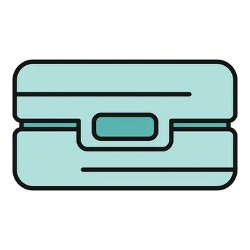 Portable dental aligner case storing orthodontic retainers Stock Illustration