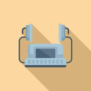 Portable device cardiovascular icon flat vector. Help aid Ilustração Stock