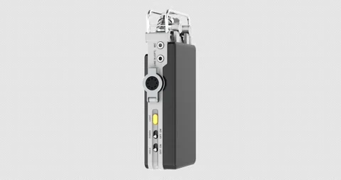 Portable digital audio recorder rotation animation seamlessly loopable. 3D .. Stock Footage 320500710