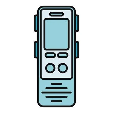 Portable digital voice recorder for audio capturing Stock Illustration