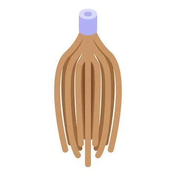 Portable dreadlocks icon isometric vector. African hair Illustrazione stock