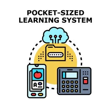 Portable education using cloud networking and digital devices Stock Illustration