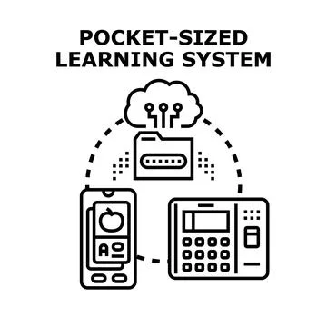 Portable education using cloud networking and digital devices 库存插图