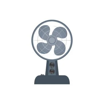 Portable electric fan drawing. Vector Stock Illustration