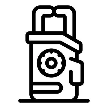 Portable electric generator ensuring efficient power generation, featuring a  Stock Illustration