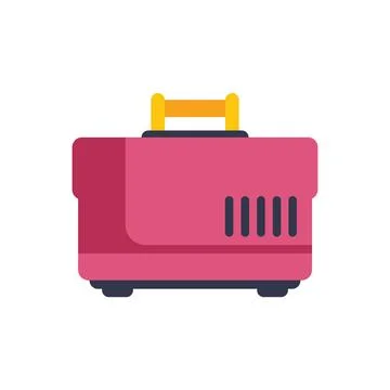 Portable electric generator providing power supply for outdoor activities Stock Illustration