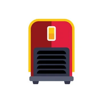 Portable electric heater providing warmth during cold season Stock Illustration