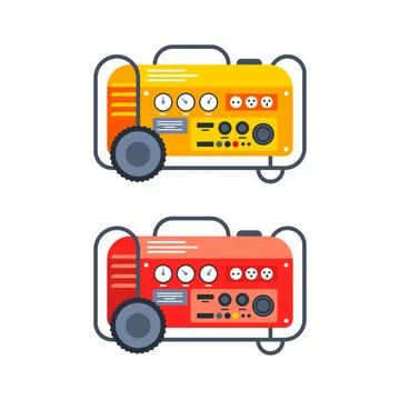 Portable electric power generator. Vector illustration Stock-Illustration