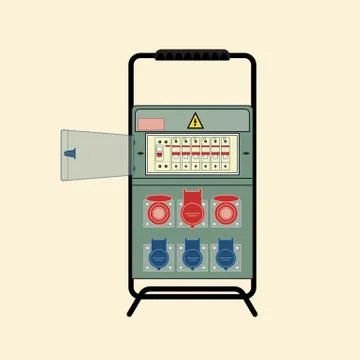 Portable Electrical Switchboard Illustrazione stock