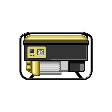 Portable electricity generator providing essential backup power supply Stock Illustration