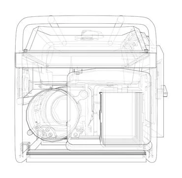Portable Electro Generator. Vector イラスト素材