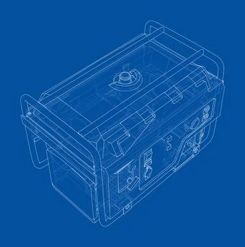 Portable Electro Generator. Vector イラスト素材