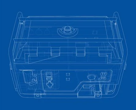 Portable Electro Generator. Vector イラスト素材