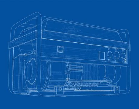 Portable Electro Generator. Vector Stock Illustration