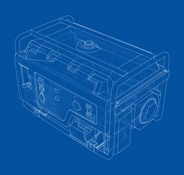 Portable Electro Generator. Vector 스톡 일러스트