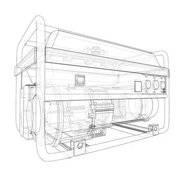 Portable Electro Generator. Vector イラスト素材