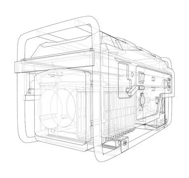 Portable Electro Generator. Vector イラスト素材