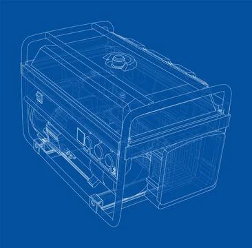 Portable Electro Generator. Vector イラスト素材