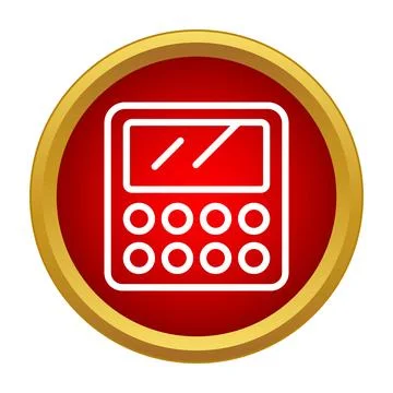 Portable electronic computing device calculating financial accounting data Stock-Illustration