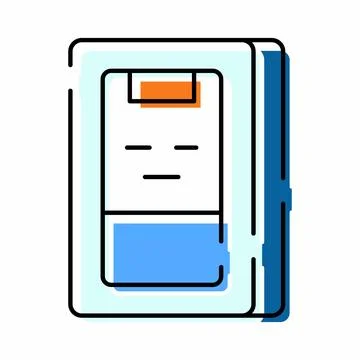 Portable electronic device displaying digital user interface content Stock Illustration